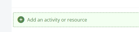 Add an activity or resource